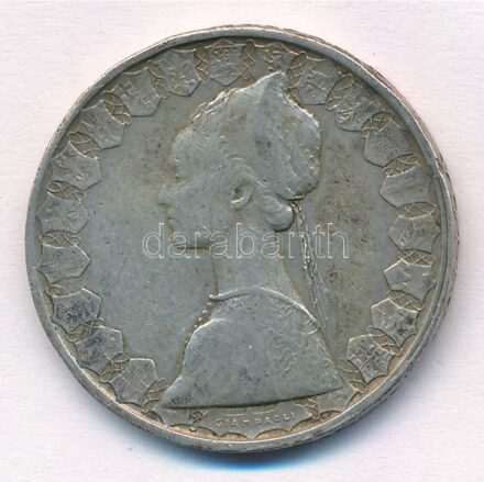 Olaszország 1959R 500L Ag 'Kolumbusz hajói' T:2- patina, ph Italy 1959R 500 Lire Ag 'Columbus' Ships' C:VF patina, edge error Krause KM#98