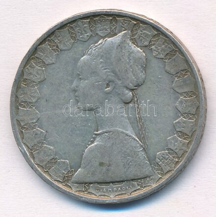 Olaszország 1961R 500L Ag 'Kolumbusz hajói' T:2,2- patina Italy 1961R 500 Lire Ag 'Columbus' Ships' C:XF,VF patina Krause KM#98