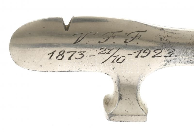 Ezüst (Ag) nyelű szivarvágó, jelzett, h: 17 cm - Image 2