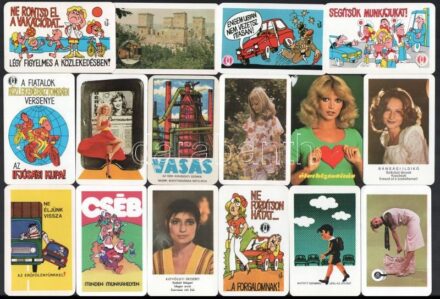 cca 1970-1980 vegyes Kártyanaptár tétel. cca. 25 db