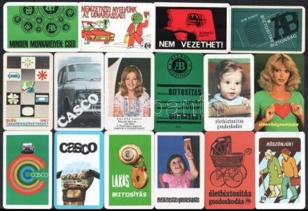 cca 1970-1980 vegyes Kártyanaptár tétel. cca. 25 db