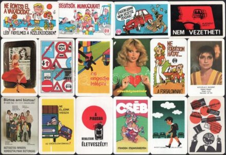 cca 1970-1980 vegyes Kártyanaptár tétel. cca. 25 db