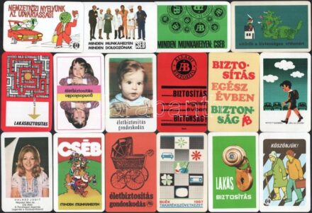 cca 1970-1980 vegyes Kártyanaptár tétel. cca. 25 db