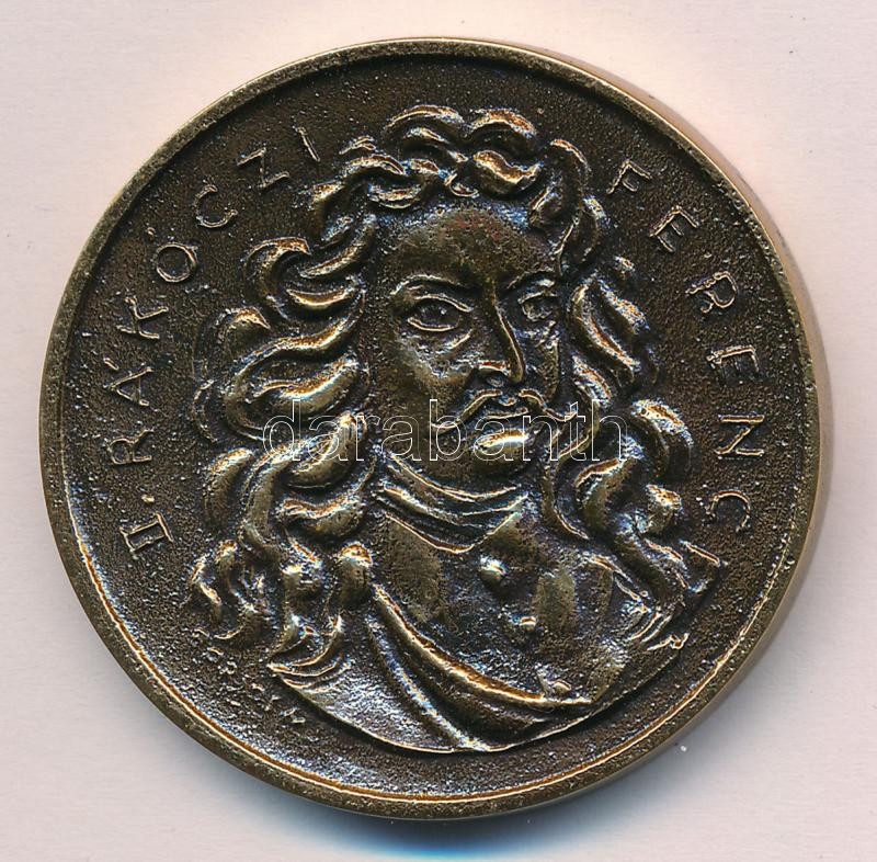Borsos Miklós (1906-1990) 1981. 'II. Rákóczi Ferenc / Illustris Schola Sáros-Patachina' kétoldalas öntött bronz emlékérem (45mm) T:1- ph