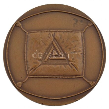 Lapis András (1942-) DN 'Kiváló Áruk Fóruma' kétoldalas bronz emlékérem (69,5mm) T:2 ph, patina