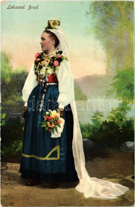 Leksand Brud / svéd népviselet / Swedish folklore. Axel Eliassons No. 2306.