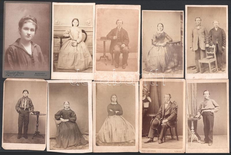 cca 1860 10 db régi vizitkártya