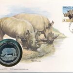 Szváziföld DN (1991) 'A Világ Vadvédelmi Alap (WWF) 30. évfordulója - Ceratotherium Simum Cottoni (Északi szélesszájú orrszarvú)' kétoldalas Cu-Ni emlékérem érmés borítékban, bélyeggel és bélyegzéssel, német nyelvű