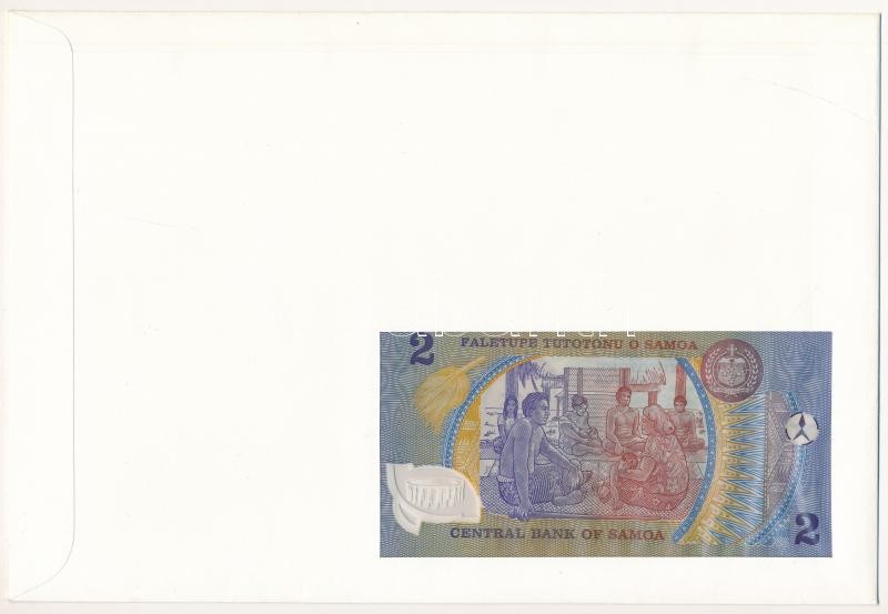 Szamoa ~1990. 2T felbélyegzett borítékban, bélyegzéssel T:I Samoa ~1990. 2 Tala in envelope with stamp and cancellation C:UNC - Image 2