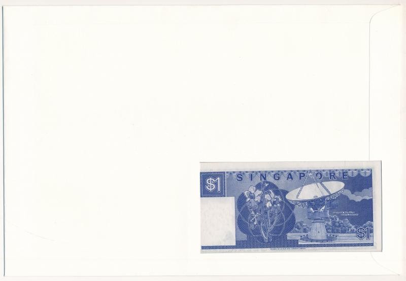 Szingapúr 1987. 1$ felbélyegzett borítékban, bélyegzéssel T:I Singapore 1987. 1 Dollar in envelope with stamp and cancellation C:UNC - Image 2