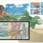 Cook-szigetek 1992. 3$ felbélyegzett borítékban, bélyegzéssel T:I Cook Islands 1992. 3 Dollars in envelope with stamp and cancellation C:UNC