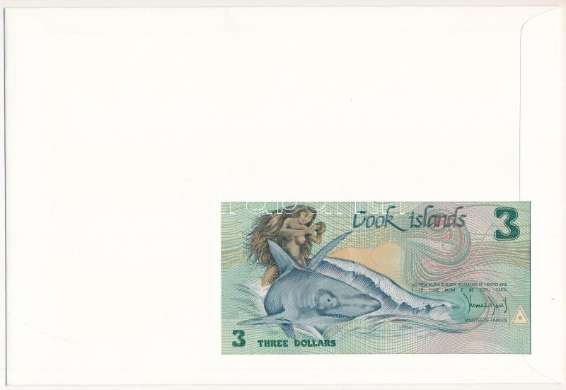 Cook-szigetek 1992. 3$ felbélyegzett borítékban, bélyegzéssel T:I Cook Islands 1992. 3 Dollars in envelope with stamp and cancellation C:UNC - Image 2