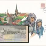 Észtország 1991. 5K felbélyegzett borítékban, bélyegzéssel T:I Estonia 1991. 5 Krooni in envelope with stamp and cancellation C:UNC