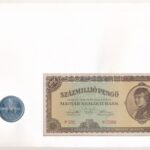 1945. 5P Al 'Parlament' + 1946. 100.000.000P felbélyegzett borítékban T:1,I- - Image 2