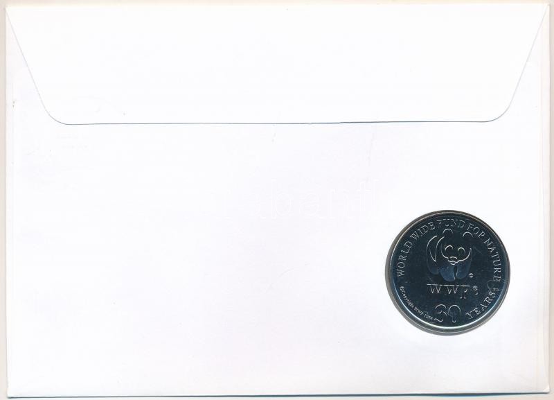 Trinidad és Tobago DN (1991) 'A Világ Vadvédelmi Alap (WWF) 30. évfordulója - Coendou Prehensilis (Amazoni kúszósül)' kétoldalas fém emlékérem érmés borítékban, bélyeggel és bélyegzéssel, német nyelvű ismertetővel T:PP - Image 2