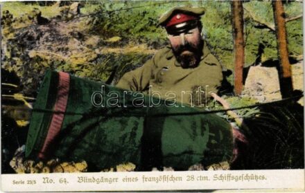 Blindgänger eines französischen 28 ctm. Schiffsgeschützes. Serie 23/5. No. 64. zum Gloria-Viktoria Album