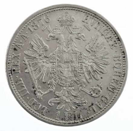 Ausztria 1876. 1Fl Ag 'Ferenc József' T:1-,2 kis patina Austria 1876. 1 Florin Ag 'Franz Joseph' C:AU,XF small patina Krause KM#2222