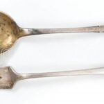Ezüst (Ag) 2db tálaló, jelzett, nettó: 196g, h: 24 cm - Image 2
