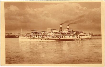 Sas gőzüzemű oldalkerekes személyhajó (exFelszabadulás, exSzent Imre, exIV. Károly) / Hungarian passenger steamship. photo