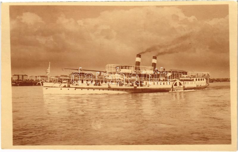 Sas gőzüzemű oldalkerekes személyhajó (exFelszabadulás, exSzent Imre, exIV. Károly) / Hungarian passenger steamship. photo