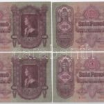 1930. 100P (4x) ' E 599 093291 - E 599 093292, E 599 093297 - E 599 093298,' páronként sorszámkövetők T:II,II- Adamo P17