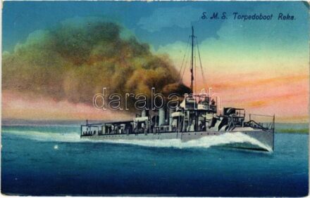 1916 SMS Réka, a K.u.K. haditengerészet Huszár-osztályú rombolója / K.u.K. Kriegsmarine SM Torpedoboot Réka. C. Fano 1915/16. 38. + 'K.u.k. Festungsartillerieregiment Nr. 4. 14. Feldkompagnie' (EK)