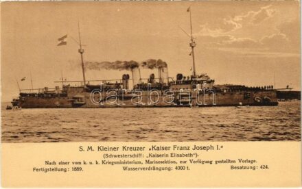 SMS Kaiser Franz Joseph I, a K.u.K. haditengerészet Ferenc József-osztályú védett cirkálója / K.u.K. Kriegsmarine SM Kleiner Kreuzer Kaiser Franz Joseph I. / Austro-Hungarian Navy I. Franz Joseph-class protected cruiser.