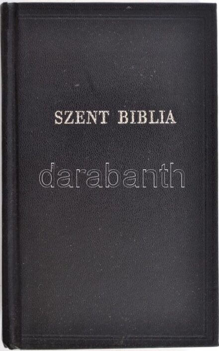 Szent Biblia. Ford.: Károli Gáspár. Bp., 1988., Magyar Biblia-Társulat. Kiadói egészműbőr-kötés.