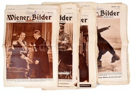 1936-1938 Wiener Bilder c. német nyelvű képes folyóirat 19 db száma, vegyes állapotban