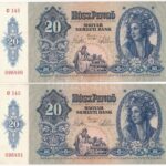 1941. 20P (2x) sorszámkövetők 'C 145 096490 - C 145 096491' T:II,II- Adamo P12