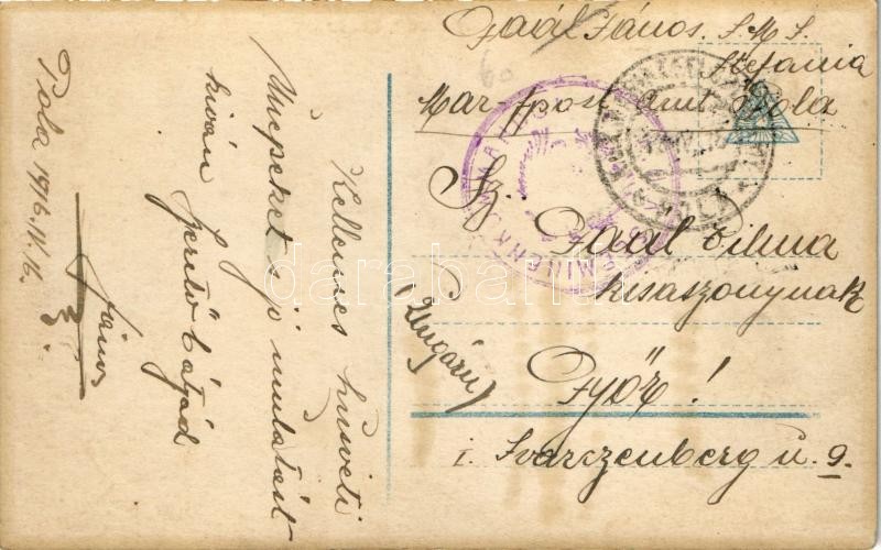 1916 Bucna Pasqua! / Húsvéti üdvözlet / Easter greeting 'K.U.K. MARINEFELDPOSTAMT' (fl) - Image 2