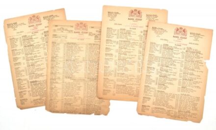 cca 1930 Bandl József vendéglős 3 db étlap, kisebb sérülésekkel.