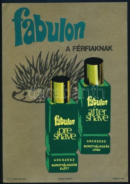 1974 Fabulon a férfiaknak, kisplakát / reklámlap, kétoldalas. Offset-ny., 23,5x16,5 cm