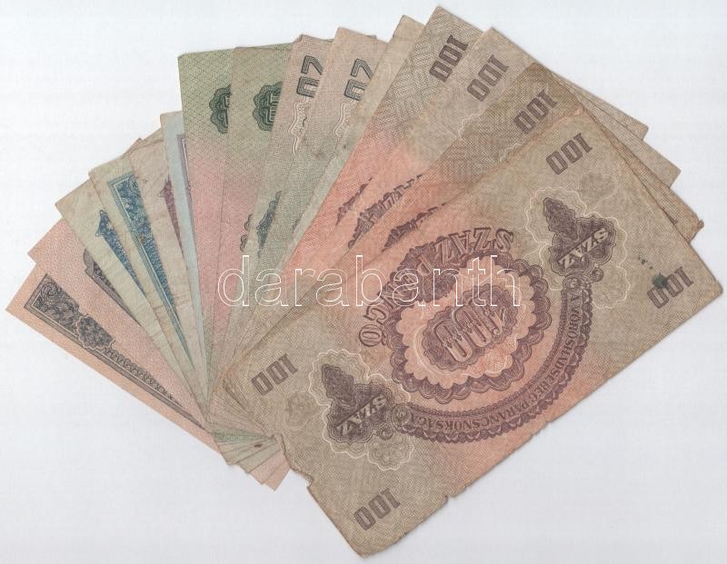 1944. 1P-100P (15x) 'A Vörös Hadsereg Parancsnoksága' T:III,III- - Image 2