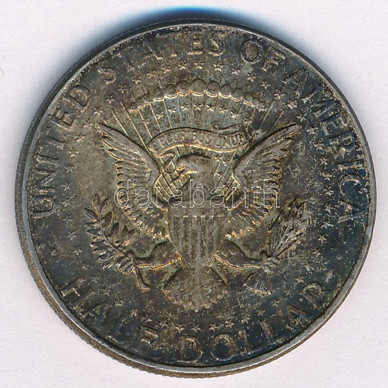Amerikai Egyesült Államok 1964. 1/2$ Ag 'Kennedy' T:2 patina USA 1964. 1/2 Dollar Ag 'Kennedy' C:XF patina Krause KM#202 - Image 2