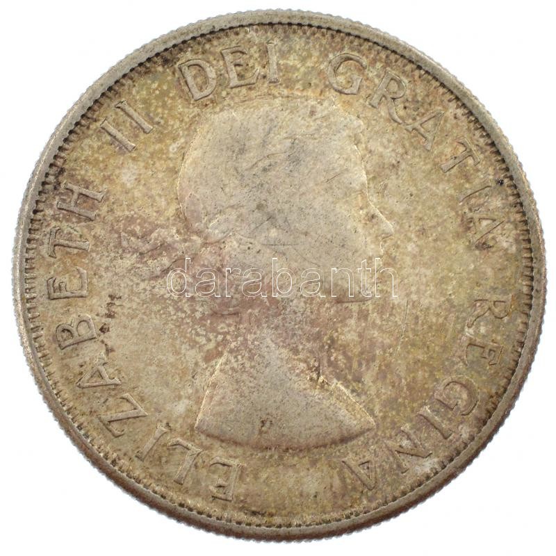 Kanada 1958. 50c Ag 'II. Erzsébet' T:2 patina Canada 1958. 50 Cents Ag 'Elizabeth II' C:XF patina - Image 2