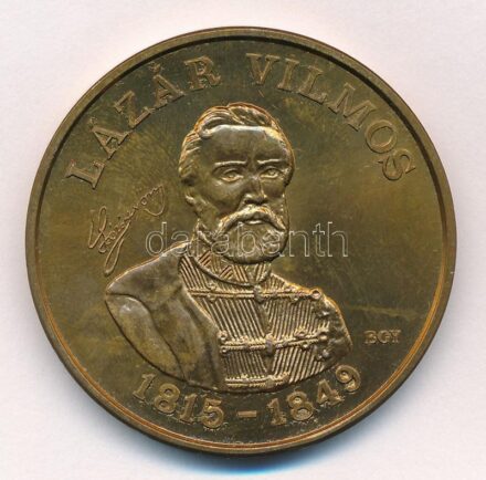 Bognár György (1944-) 1990. 'MÉE Gyöngyösi Csoport - Aradi Vértanúk / Lázár Vilmos' kétoldalas bronz emlékérem (42,5mm) T:1,1- patina Adamo GS8