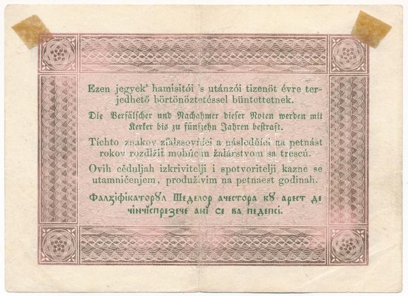 1848. 5Ft 'Kossuth bankó' barna nyomat 'CZ:s 60616' T:III ragasztónyomok Adamo G109A - Image 2