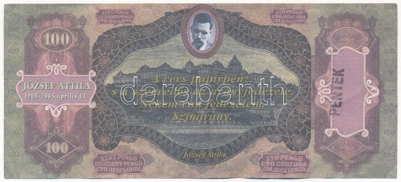 2005. '100 Költőpénz - József Attila' fantáziapénz T:III - Image 2