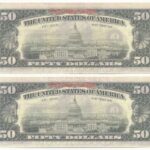 DN 'Színházi kellék' feliratú 50$ (2x) bankjegy másolat T:I- - Image 2