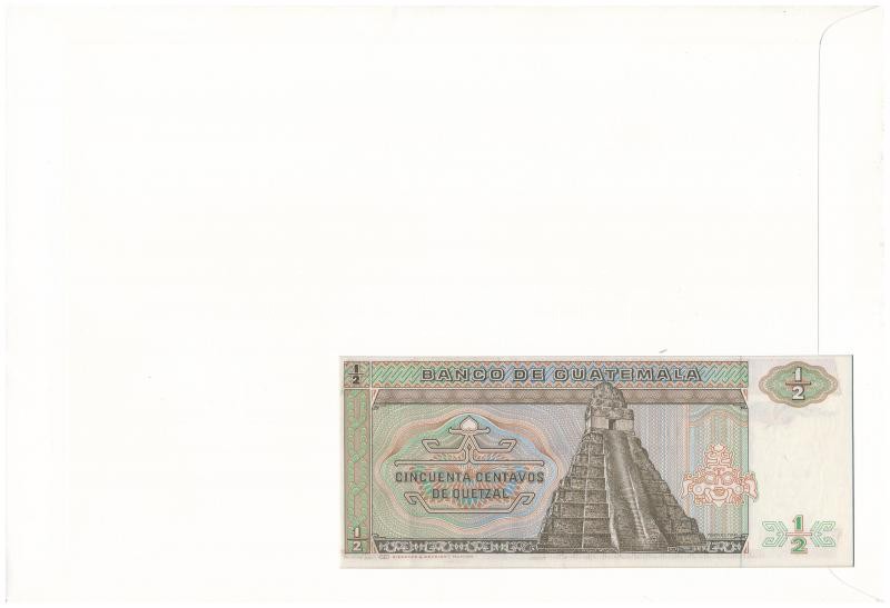 Guatemala 1988. 50c felbélyegzett borítékban, bélyegzéssel T:I Guatemala 1988. 50 Centavos in envelope with stamp and cancellation C:UNC - Image 2