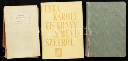 Lyka Károly: A képírás ujabb irányai. Bp., 1906., Singer és Wolfner, 1 t. + 165+3 p.+23 t. Kiadói kopott egészvászon-kötés, kissé sérült gerinccel, egy kijáró táblával. Miklóssy Gábor (1912-1998) erdélyi festőművész