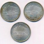 1993. 200Ft Ag 'MNB' (3x) T:1-,2 patina Adamo F13