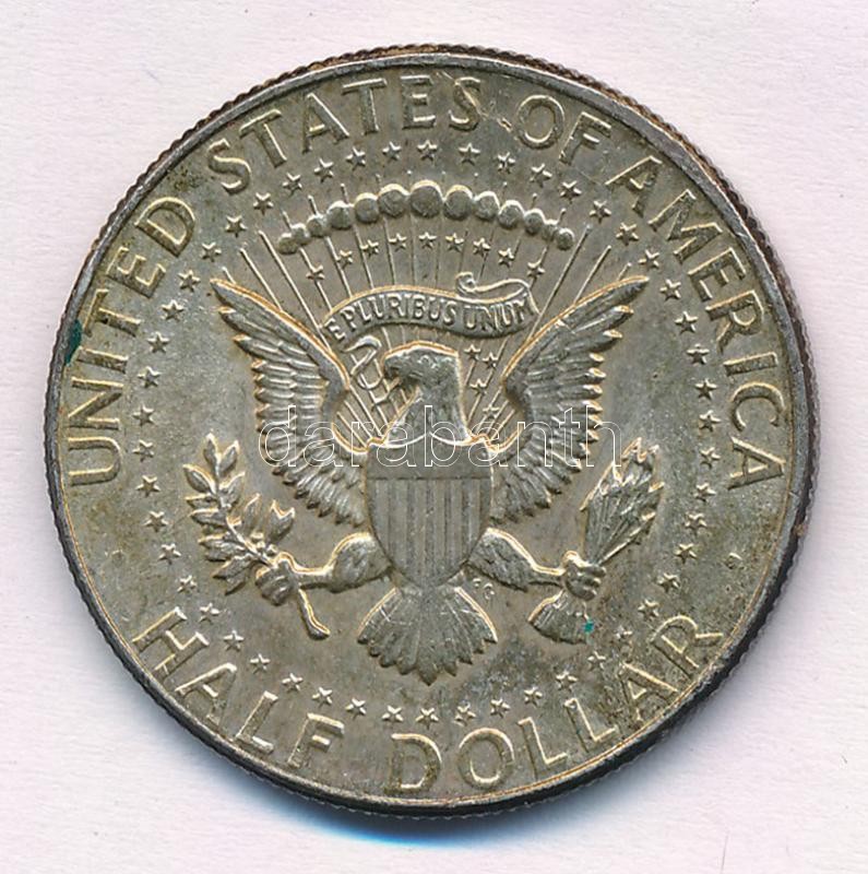 Amerikai Egyesült Államok 1964. 1/2$ Ag 'Kennedy' T:1-,2 patina USA 1964. 1/2 Dollar Ag 'Kennedy' C:AU,XF patina Krause KM#202 - Image 2