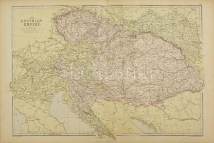 cca 1880 The Autrian Empire - Az Osztrák-Magyar Monarchia. Blackie and Son, Glasgow. Litográfia. 57x38 cm