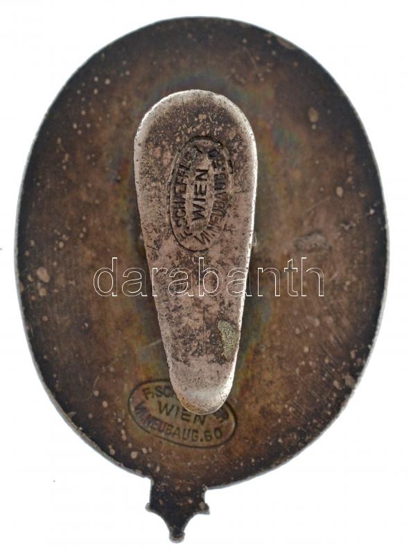 1914. 'Magyar Bányász és Kohász Altisztek Országos Congressusa - 1914 Petrozsény' jelzetlen Ag gomblyukjelvény, 'F. SCHAEFFLER WIEN VII. NEUBAUG. 60' gyártói jelzéssel (11,02g/41x29mm) T:1-,2 Austro-Hungarian Monarchy 1914. 'Magyar - Image 2