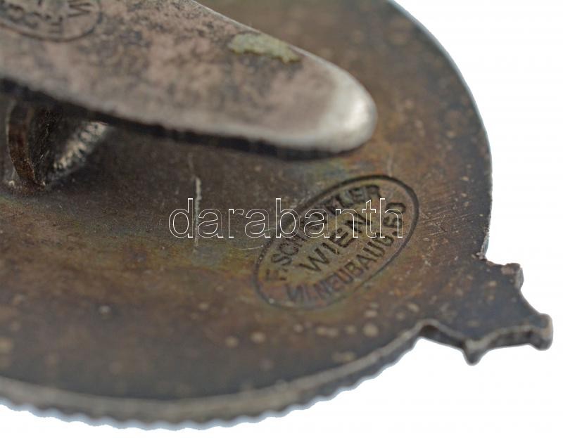 1914. 'Magyar Bányász és Kohász Altisztek Országos Congressusa - 1914 Petrozsény' jelzetlen Ag gomblyukjelvény, 'F. SCHAEFFLER WIEN VII. NEUBAUG. 60' gyártói jelzéssel (11,02g/41x29mm) T:1-,2 Austro-Hungarian Monarchy 1914. 'Magyar - Image 3