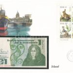 Írország 1989.01.09. 1P felbélyegzett borítékban, bélyegzéssel T:1 Ireland 09.01.1989. 1 Pound in envelope with stamp and cancellation C:UNC