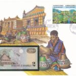 Lesotho 1989. 2M felbélyegzett borítékban, bélyegzéssel T:I Lesotho 1989. 2 Maloti in envelope with stamp and cancellation C:UNC