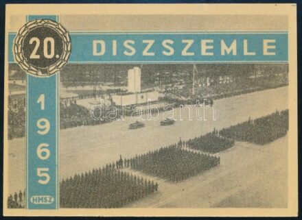 1965 Díszszemle gyufacímke, 9x7 cm